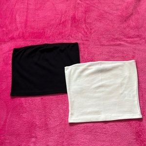 Black and white tube tube set (2 pieces)